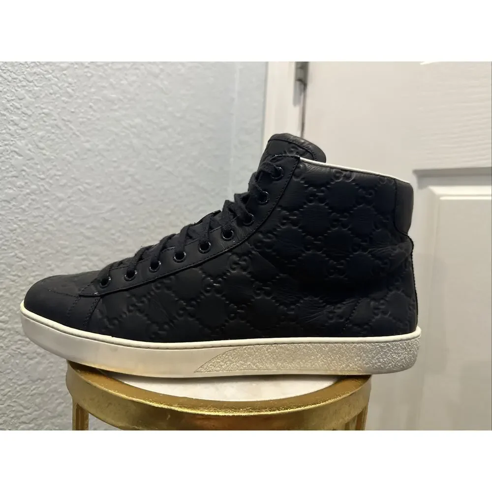 AUTHENTIC GUCCI BROOKLYN GUCCISSIMA 357169 GG 10.5 (fits USA 11.5) DK BLUE